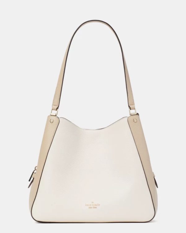 Kate Spade Leila Medium Triple Compartment Shoulder Bag Light Sand Multi - Preorder