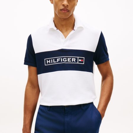 Tommy Hilfiger Regular Fit Wicking Pique Polo in Optic White