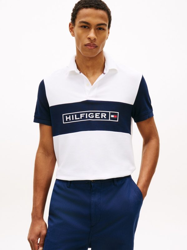 Tommy Hilfiger Regular Fit Wicking Pique Polo in Optic White