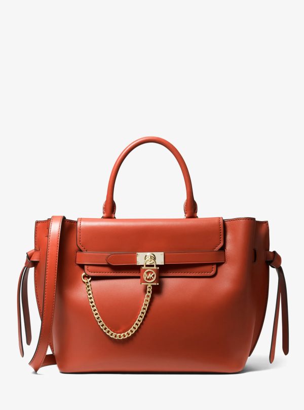 Michael Kors Hamilton Legacy Large Leather Belted Satchel