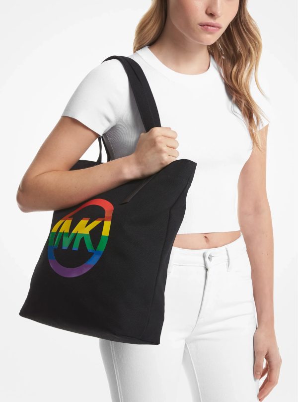 Michael Kors PRIDE Rainbow Logo Cotton Tote Bag