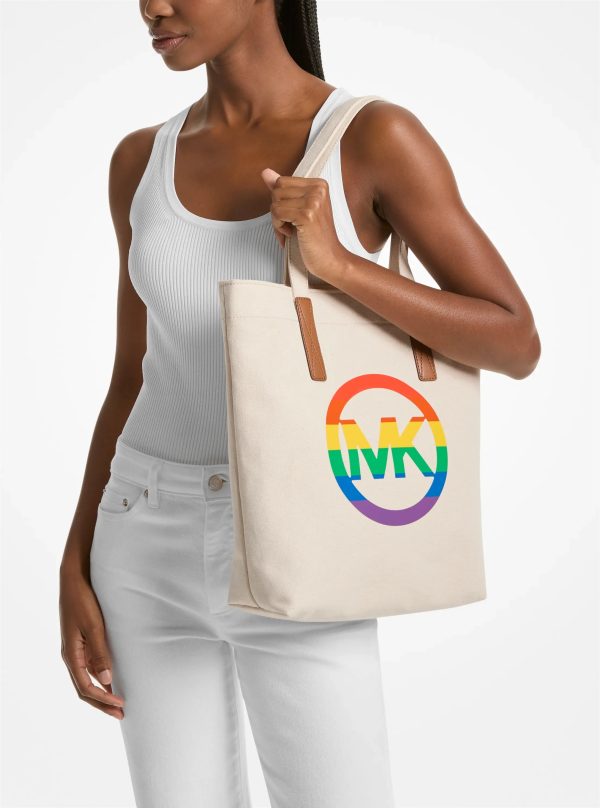 Michael Kors PRIDE Rainbow Logo Cotton Tote Bag