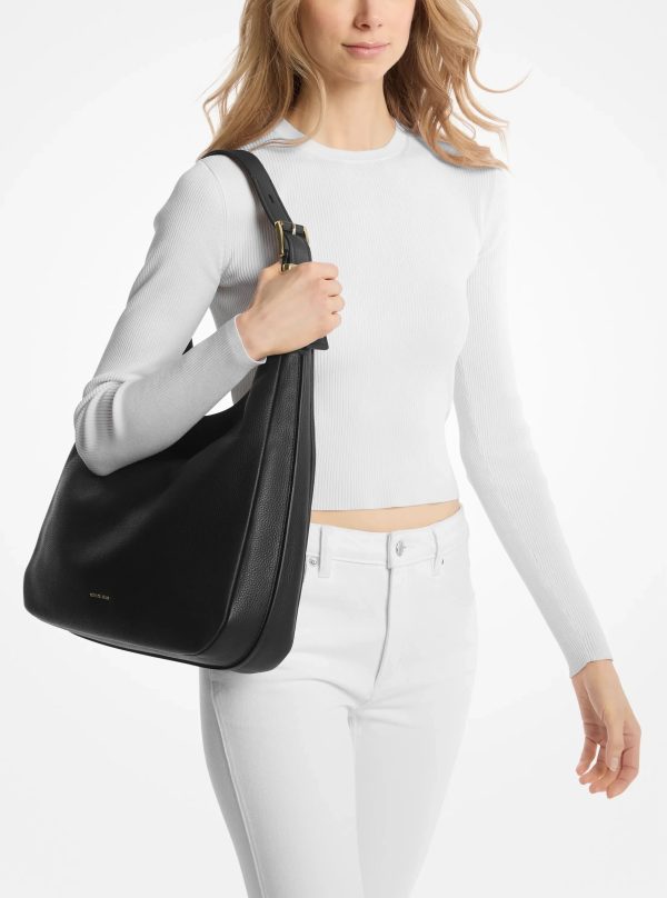 Michael Kors Nolita Large Pebbled Leather Hobo Shoulder Bag