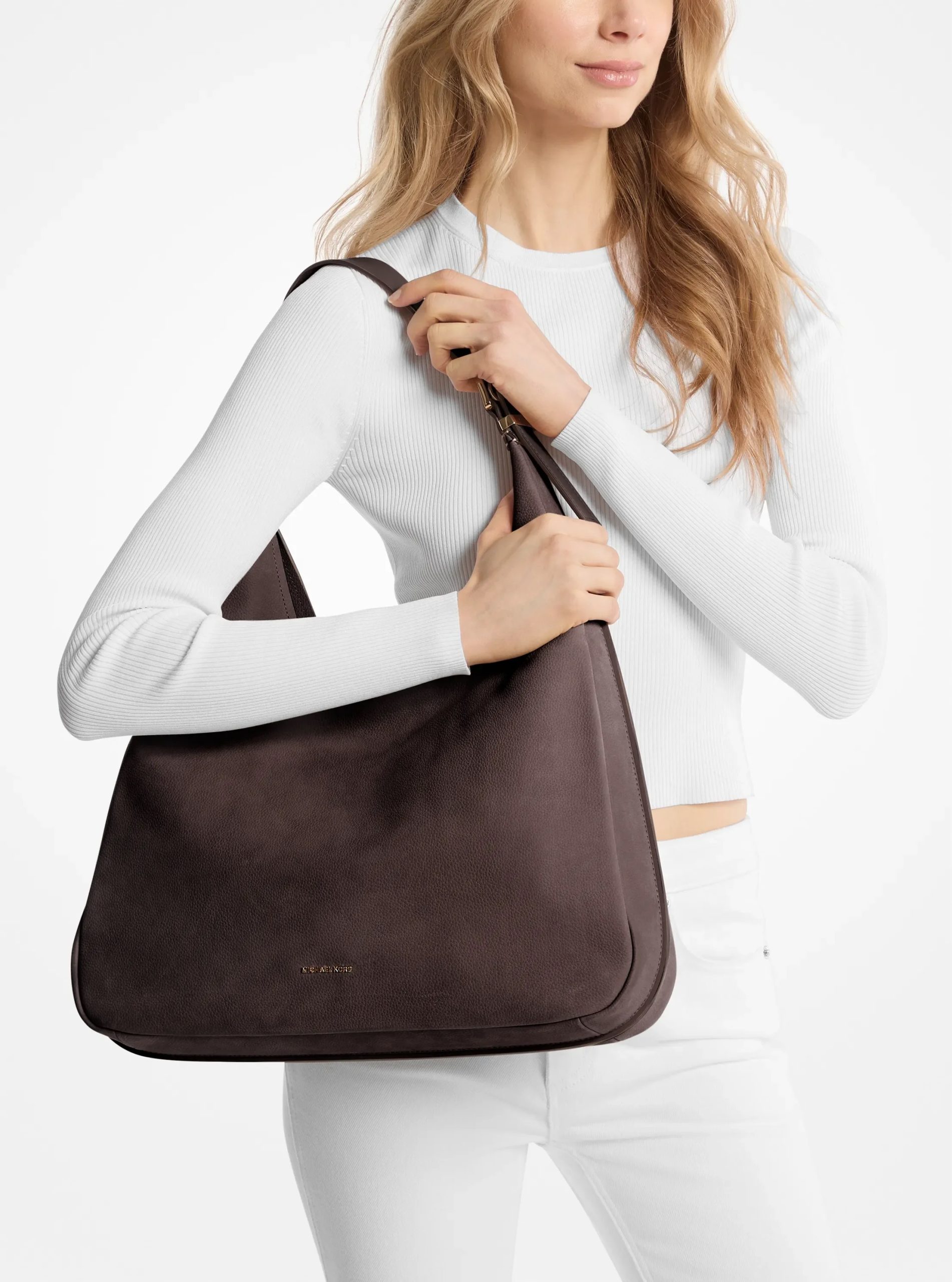Michael Kors Nolita Large Nubuck Hobo Shoulder Bag - Image 13