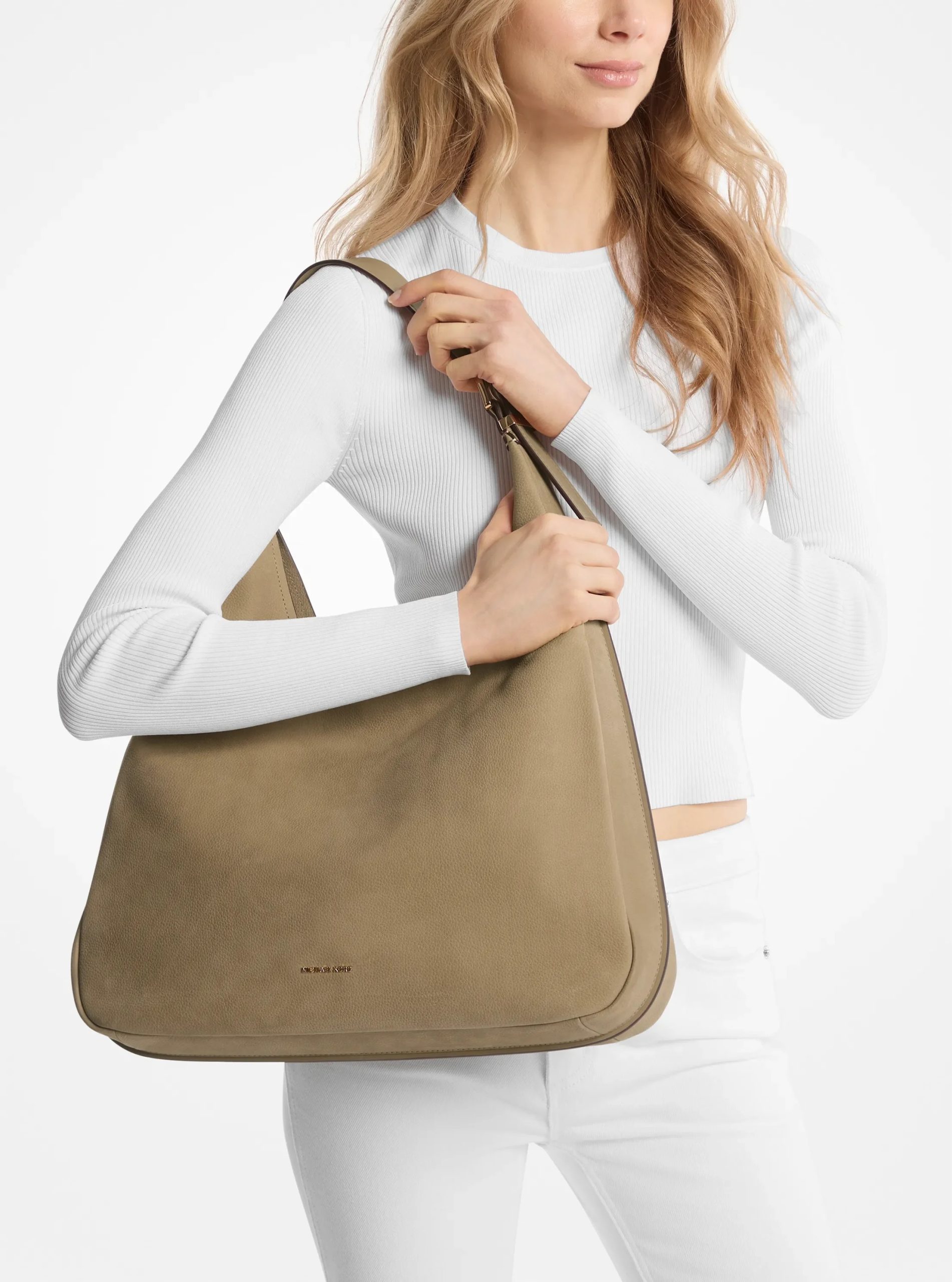 Michael Kors Nolita Large Nubuck Hobo Shoulder Bag - Image 9