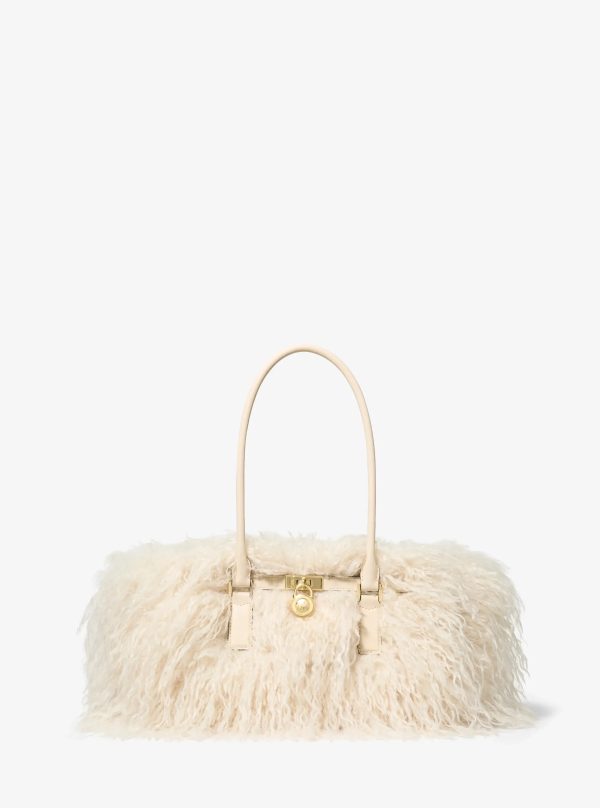 Michael Kors Hamilton Moderne Small Faux Shearling Satchel