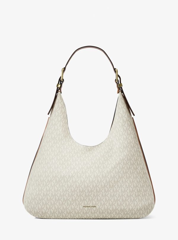 Michael Kors Nolita Large Signature Logo Hobo Shoulder Bag