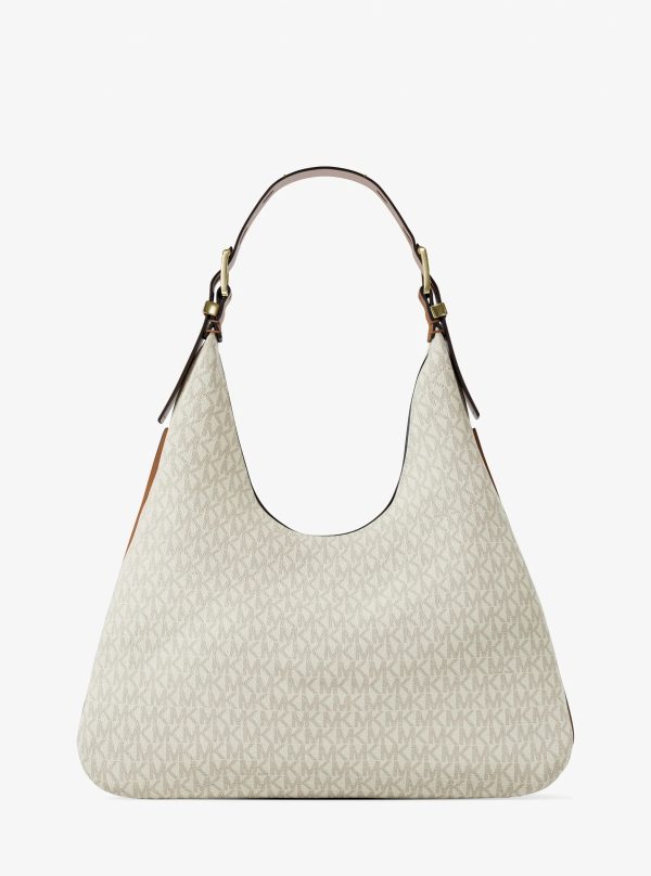 Michael Kors Nolita Large Signature Logo Hobo Shoulder Bag
