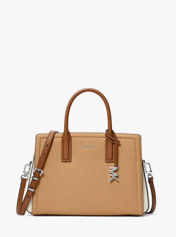 Michael Kors Laila Medium Color-Block Leather Satchel