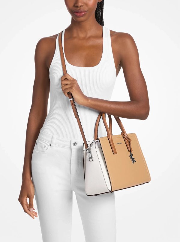Michael Kors Laila Medium Color-Block Leather Satchel