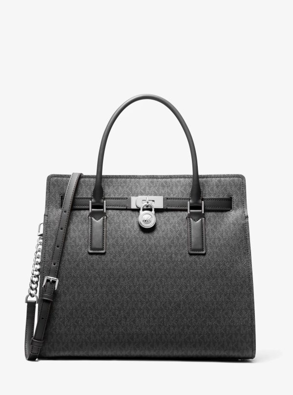 Michael Kors Hamilton Moderne Large Signature Logo Satchel