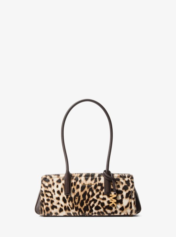 Michael Kors Laila Small Leopard Print Calf Hair Shoulder Bag