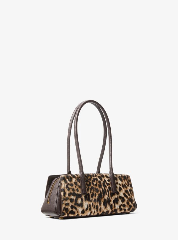 Michael Kors Laila Small Leopard Print Calf Hair Shoulder Bag