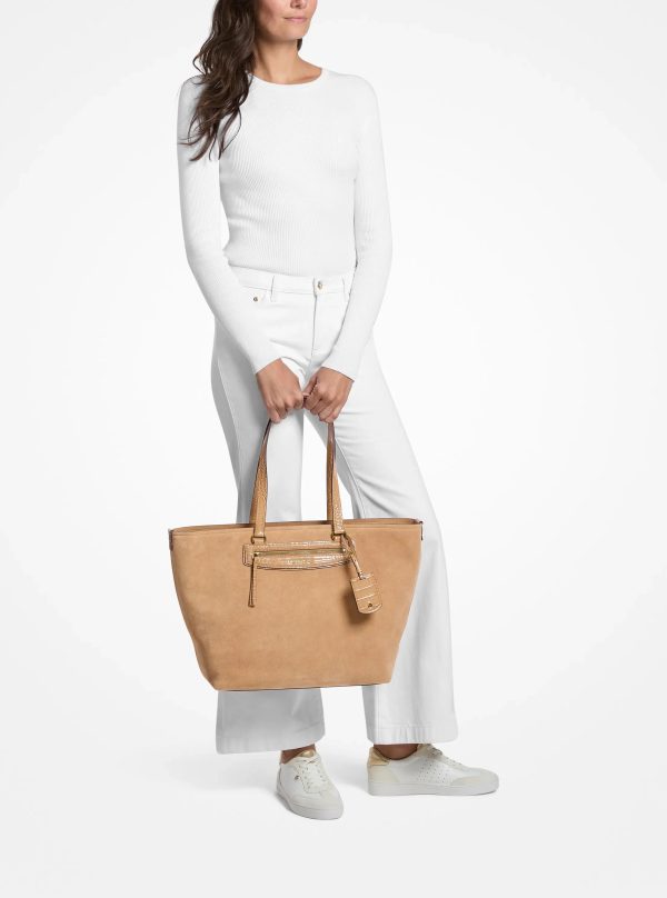 Michael Kors Jet Set Travel Extra-Large Suede Tote Bag