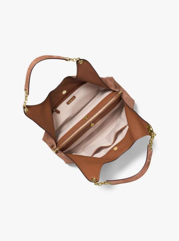 Michael Kors Ellie Large Suede Shoulder Bag