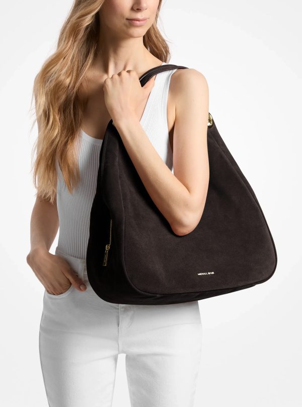 Michael Kors Ellie Large Suede Shoulder Bag