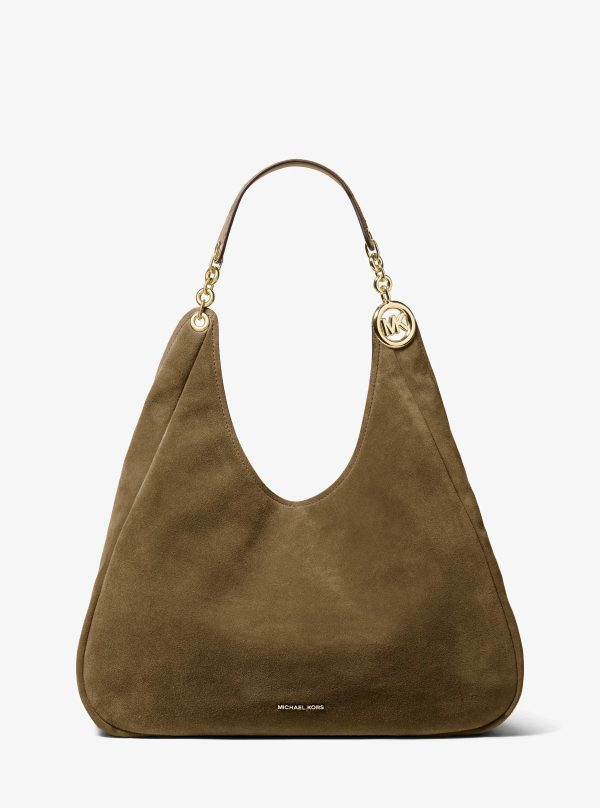 Michael Kors Ellie Large Suede Shoulder Bag