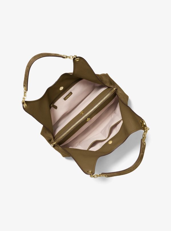 Michael Kors Ellie Large Suede Shoulder Bag