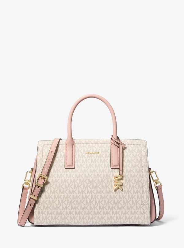 Michael Kors Laila Medium Signature Logo Satchel