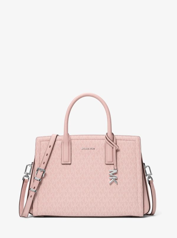 Michael Kors Laila Medium Signature Logo Satchel