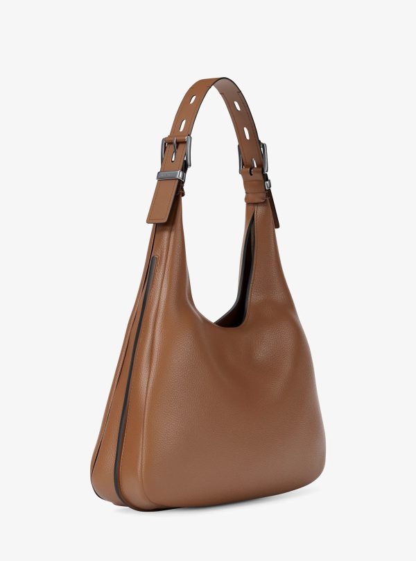 Michael Kors Nolita Large Pebbled Leather Hobo Shoulder Bag