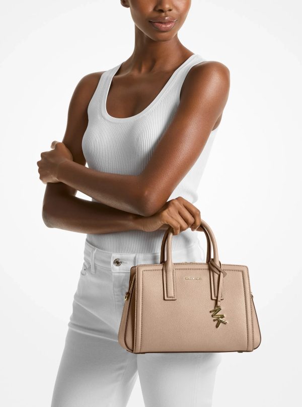 Michael Kors Laila Small Pebbled Leather Satchel
