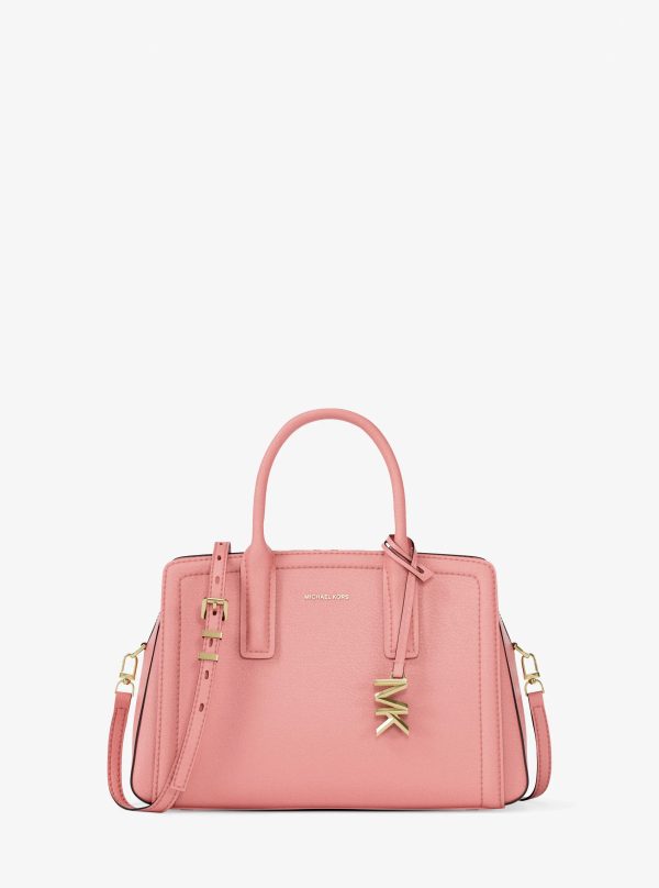 Michael Kors Laila Small Pebbled Leather Satchel