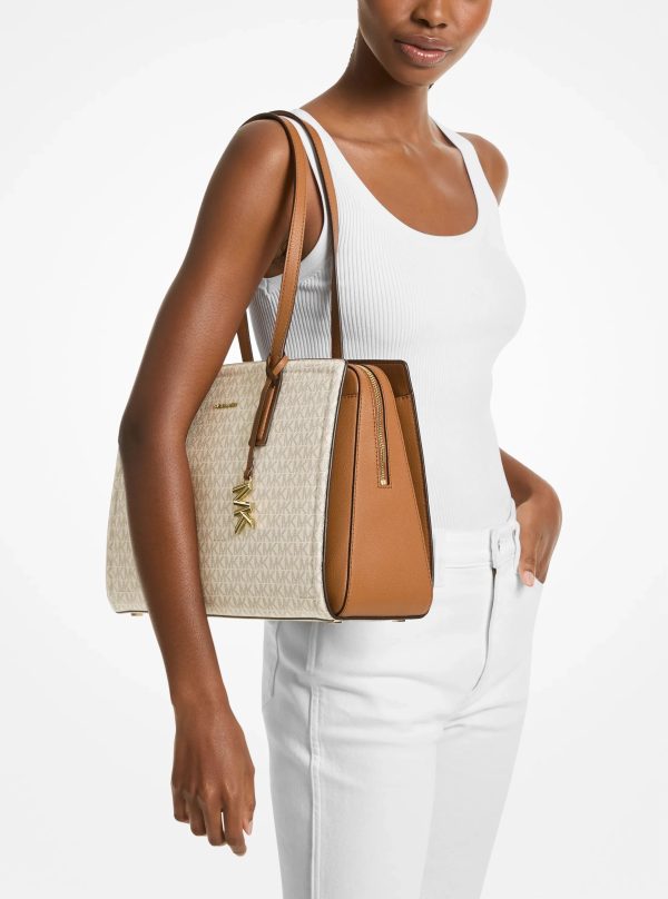 Michael Kors Laila Medium Signature Logo Tote Bag