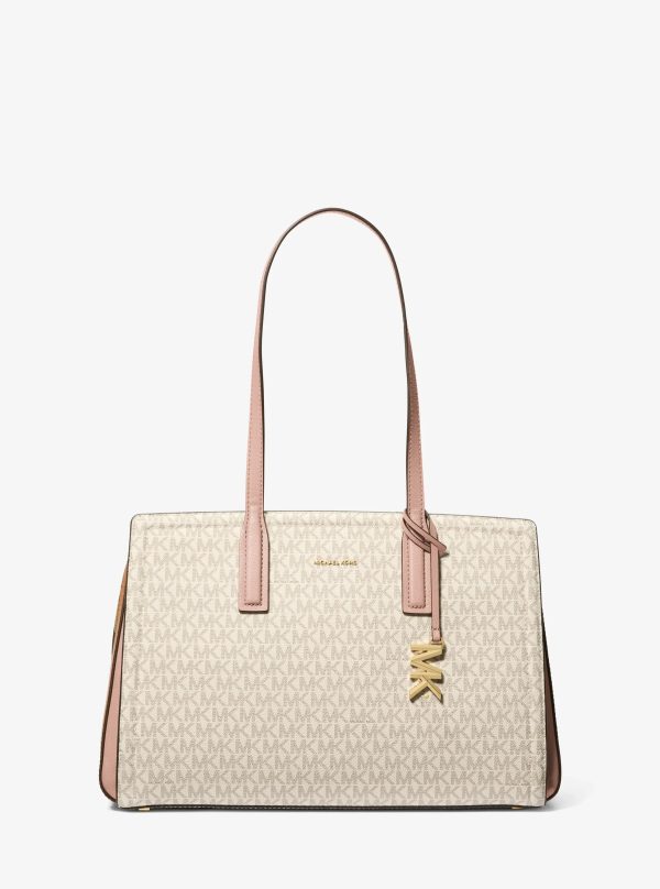 Michael Kors Laila Medium Signature Logo Tote Bag