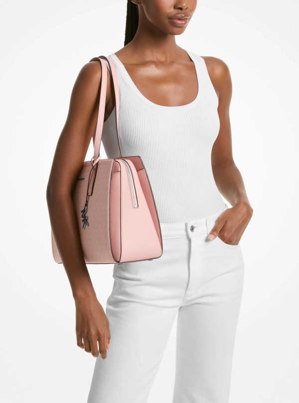 Michael Kors Laila Medium Signature Logo Tote Bag