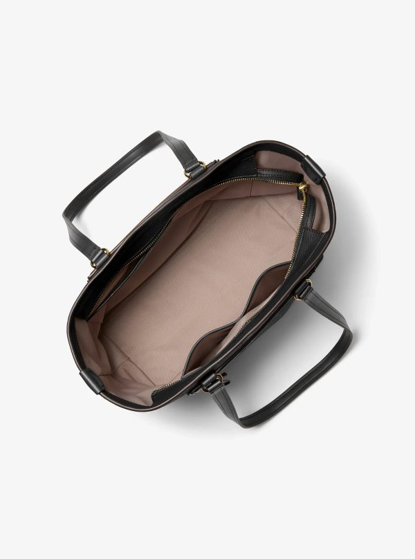 Michael Kors Jet Set Travel Medium Pebbled Leather Tote Bag