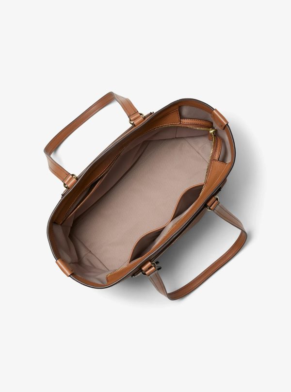 Michael Kors Jet Set Travel Medium Pebbled Leather Tote Bag