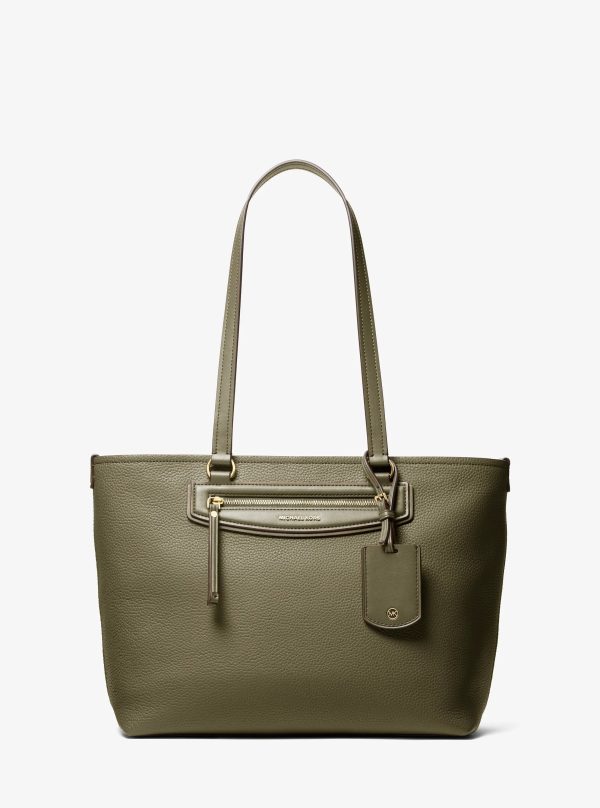 Michael Kors Jet Set Travel Medium Pebbled Leather Tote Bag