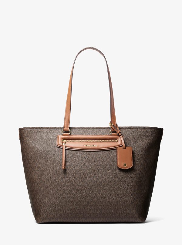 Michael Kors Jet Set Travel Extra-Large Signature Logo Tote Bag
