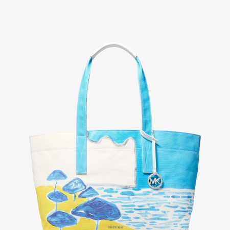 Michael Kors X Christina Zimpel Large Cotton Canvas Tote Bag
