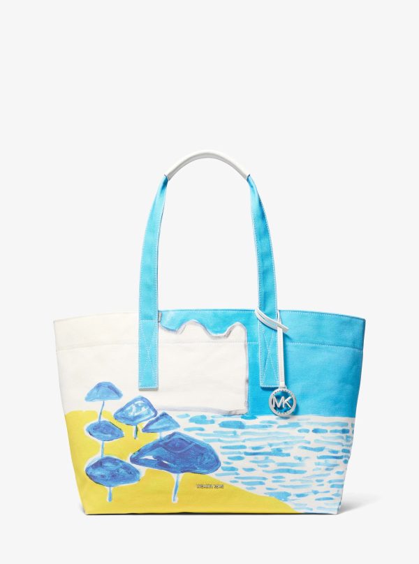 Michael Kors X Christina Zimpel Large Cotton Canvas Tote Bag
