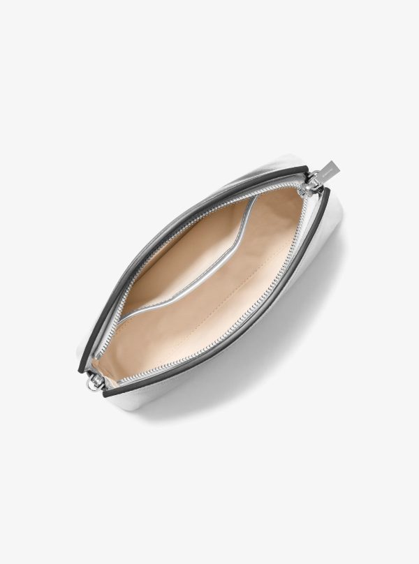 Michael Kors Athena Small Metallic Leather Convertible Clutch