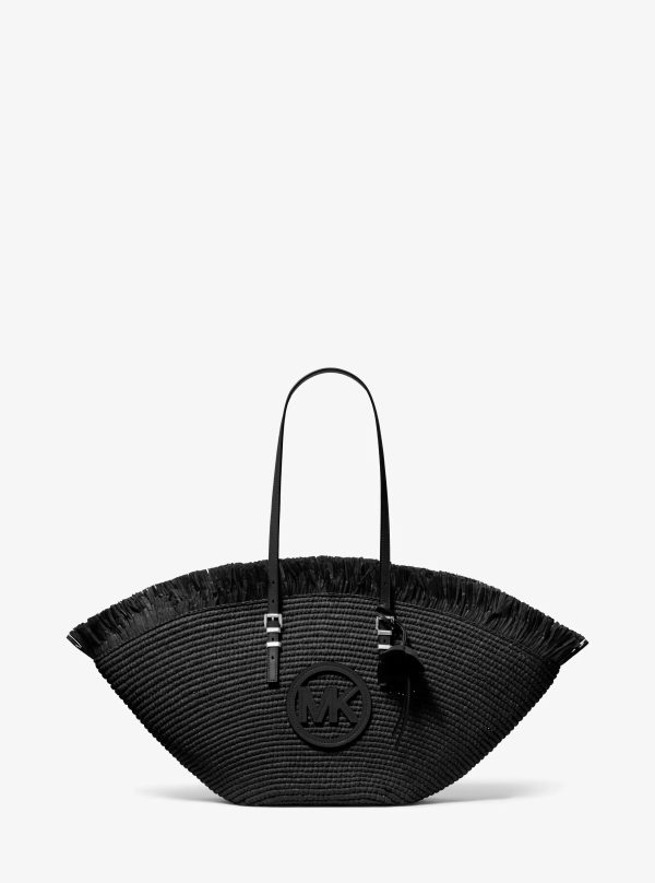 Michael Kors Isa Large Hand-Crocheted Fan Tote Bag