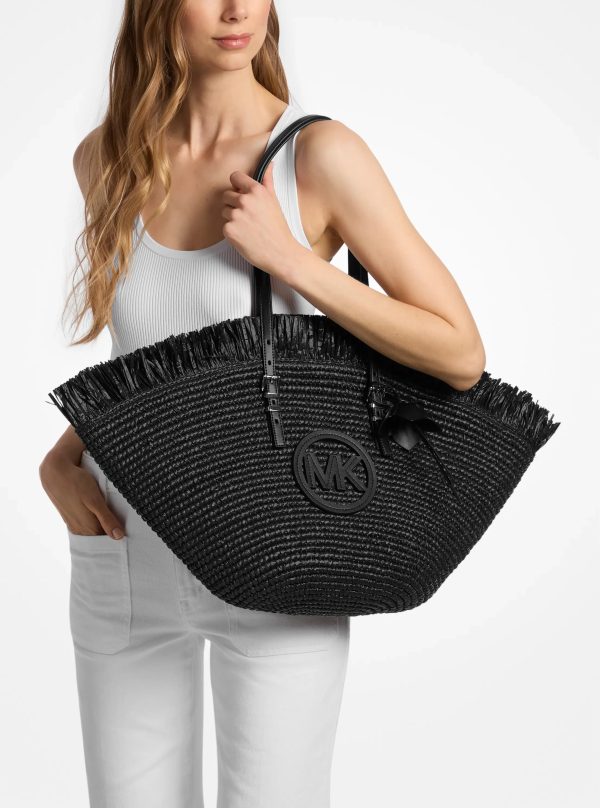 Michael Kors Isa Large Hand-Crocheted Fan Tote Bag