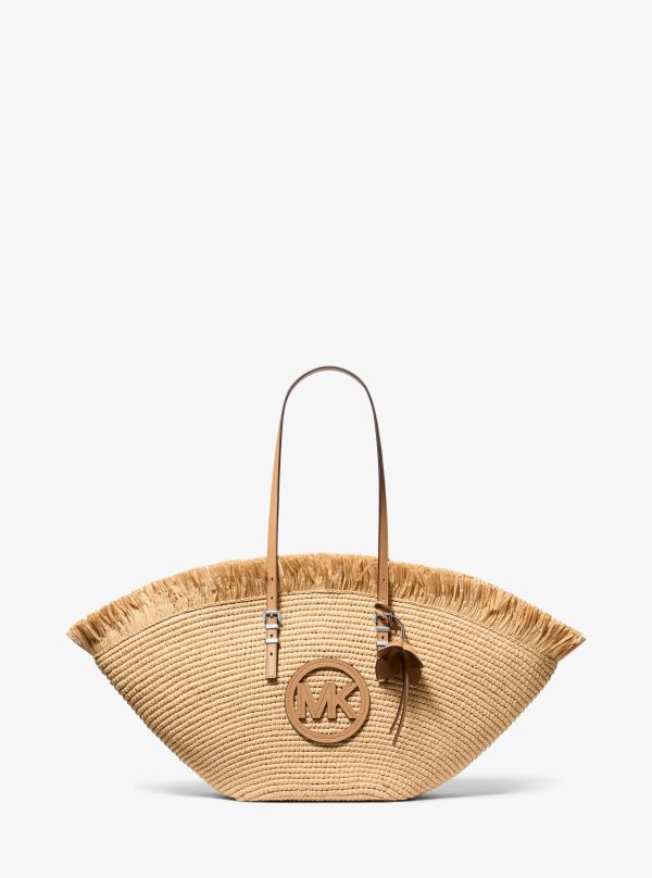 Michael Kors Isa Large Hand-Crocheted Fan Tote Bag