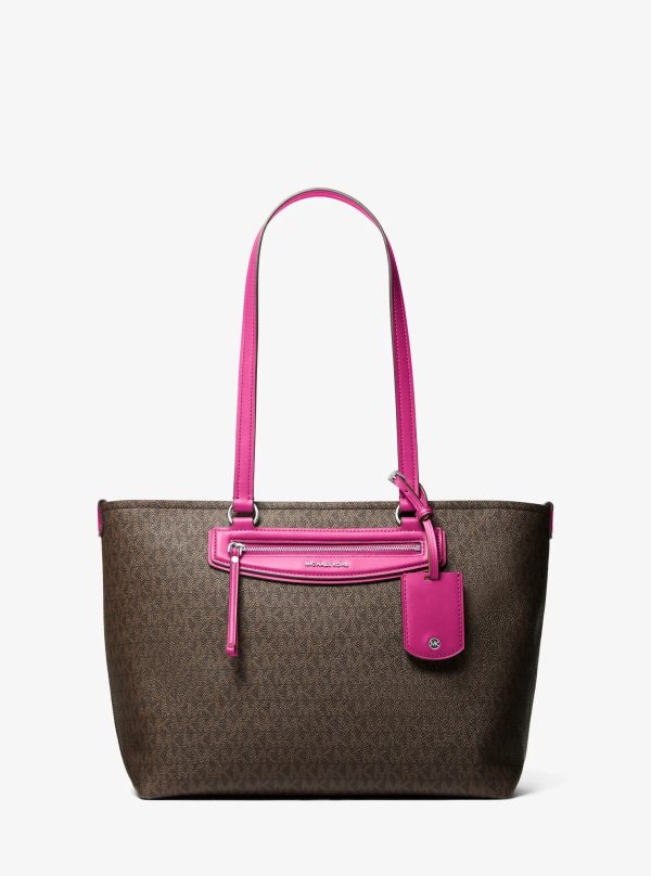 Michael Kors Jet Set Travel Medium Signature Logo Tote Bag
