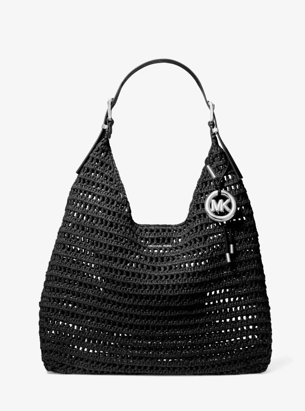 Michael Kors Nolita Large Crocheted Hobo Shoulder Bag