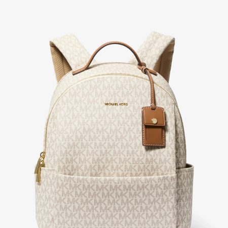 Michael Kors Sable Medium Signature Logo Backpack