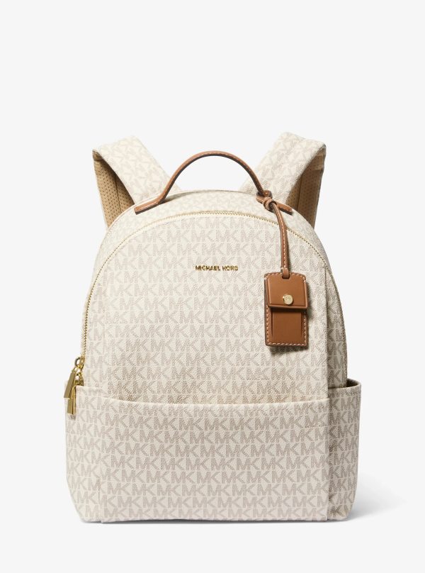 Michael Kors Sable Medium Signature Logo Backpack