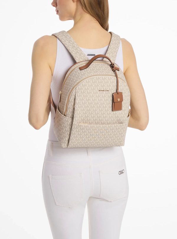 Michael Kors Sable Medium Signature Logo Backpack