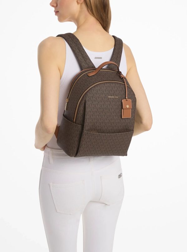 Michael Kors Sable Medium Signature Logo Backpack