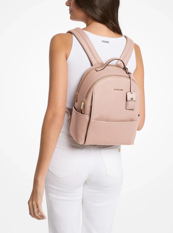 Michael Kors Sable Medium Pebbled Leather Backpack