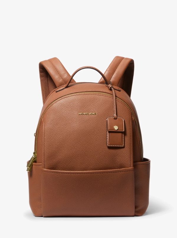 Michael Kors Sable Medium Pebbled Leather Backpack
