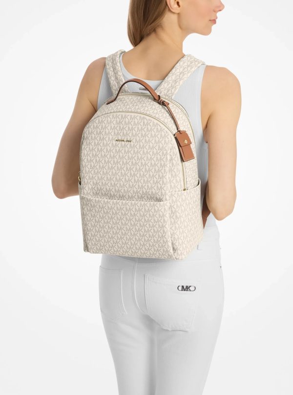 Michael Kors Sable Large Signature Logo Backpack