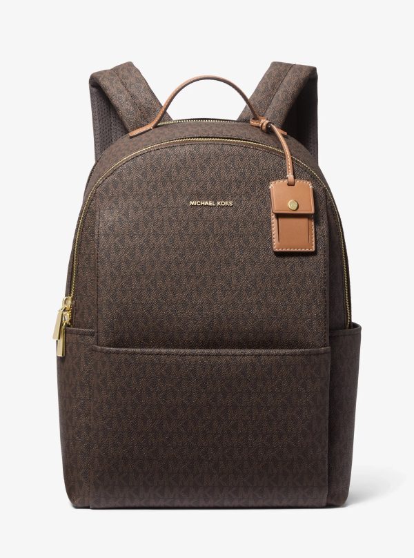 Michael Kors Sable Large Signature Logo Backpack